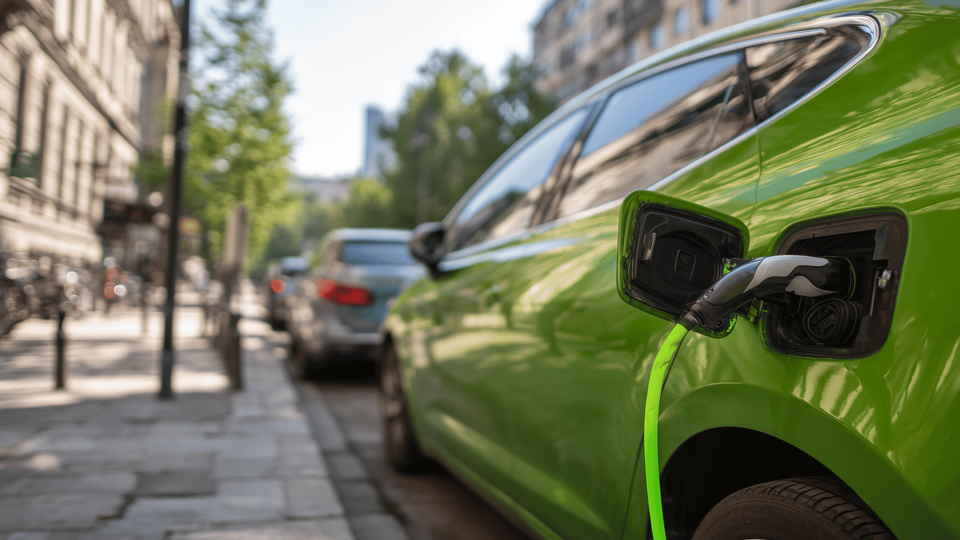 voiture électrique en charge
