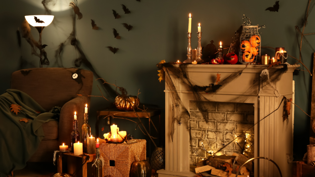 Une maison décorée pour Halloween